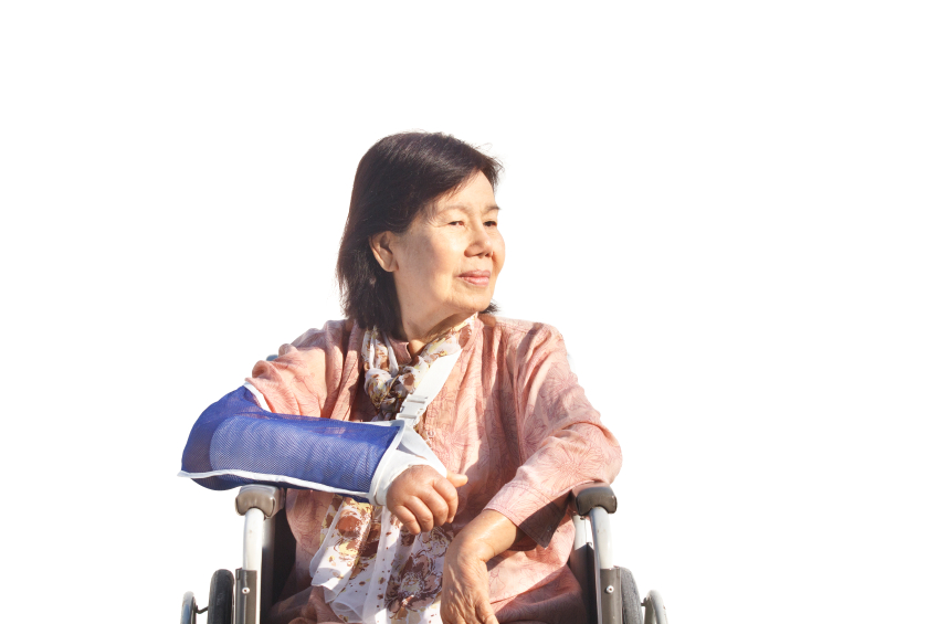 骨粗鬆症の女性