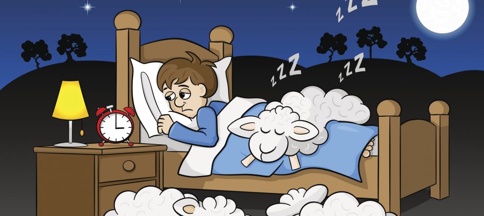 ストレス性不眠症と熟睡する羊